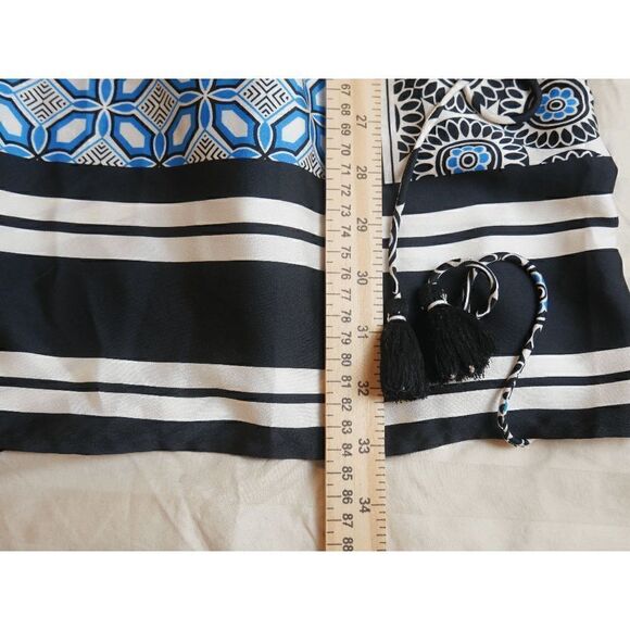 LOFT |  Womens Petite Blue Geometric Pattern Dress Size XXSP - Picture 9 of 12